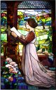 Великолепный классический витраж. Молитва